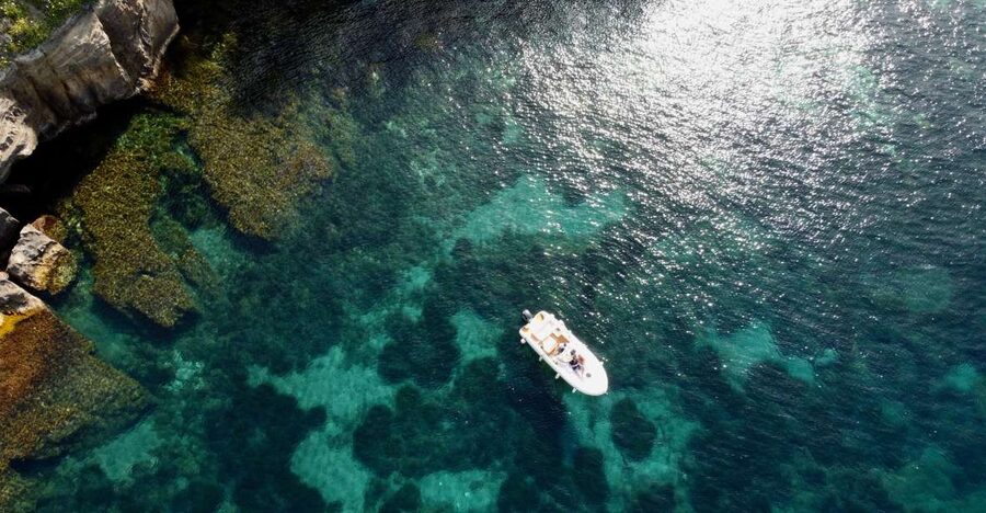 Procida: Boat Tour with Swimming Stops and Underwater Photos - A photo stop at colorful Marina di Corricella