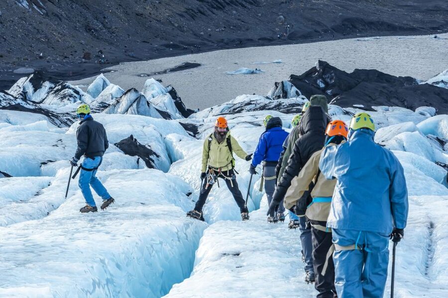 Reykjavik: Glacier Hike, Waterfalls and Black Sand Beach - The glacier hike on Sólheimajökull