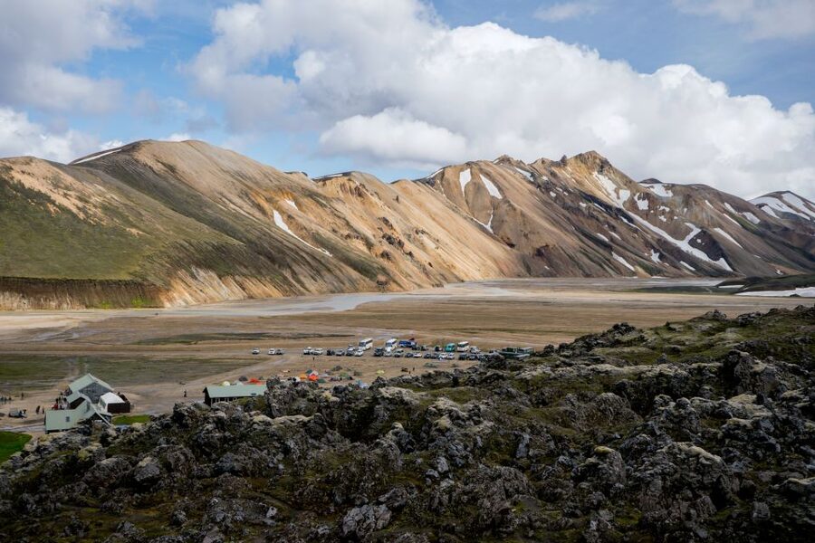 Reykjavík: Landmannalaugar Hike and the Valley of Tears - Hiking through Laugahraun toward Brennisteinsalda
