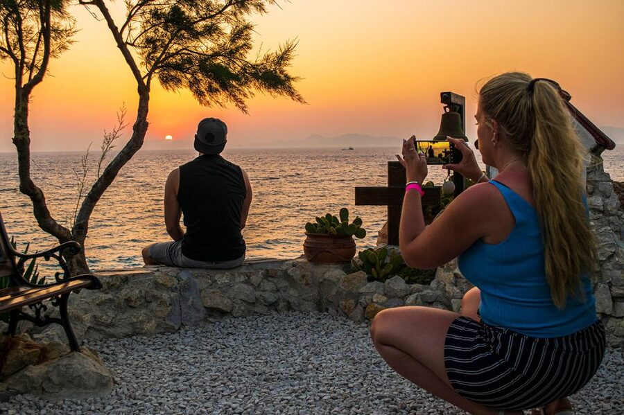 Rhodes: E-bike Highlights Sunset or Morning Photo Tour - Finishing by the Sea at Elli Beach