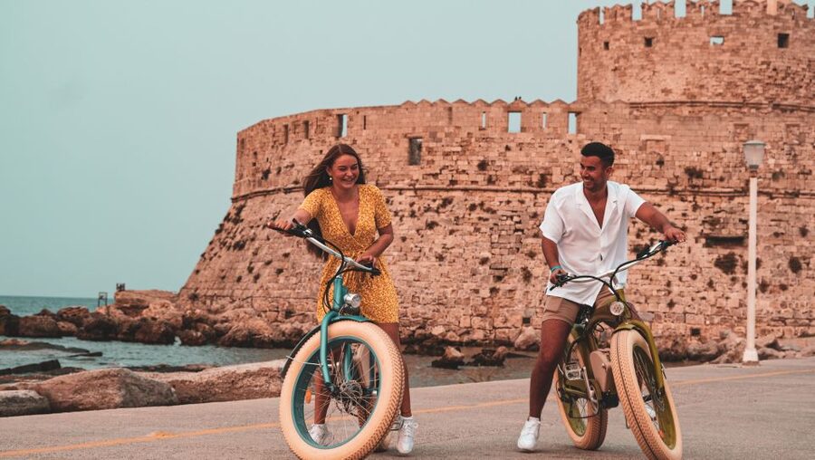 Rhodes: eBike Highlights Tour w/ Personal Photographer - The Colossus stop and the harbor’s big story