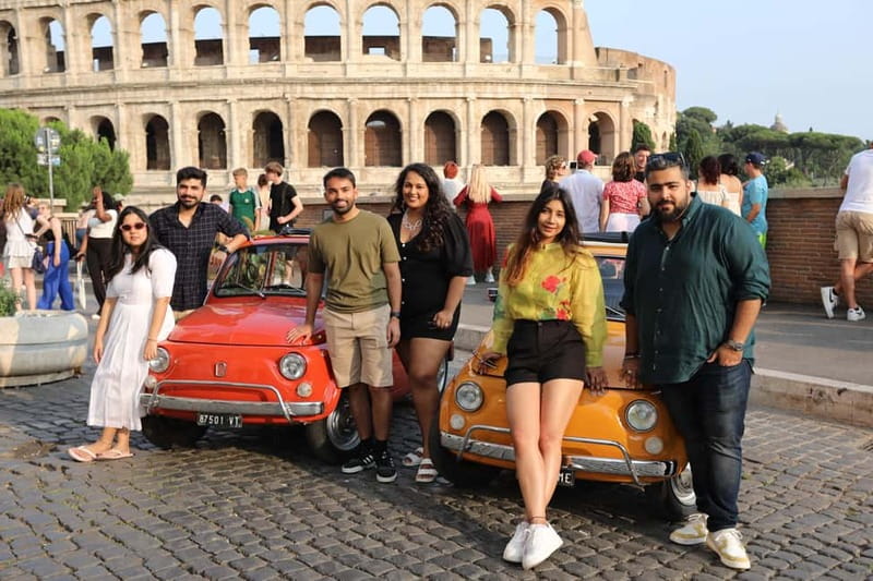 Rome: Fiat 500 Vintage Photography Service in Rome - Starting at the Colosseum with a classic car