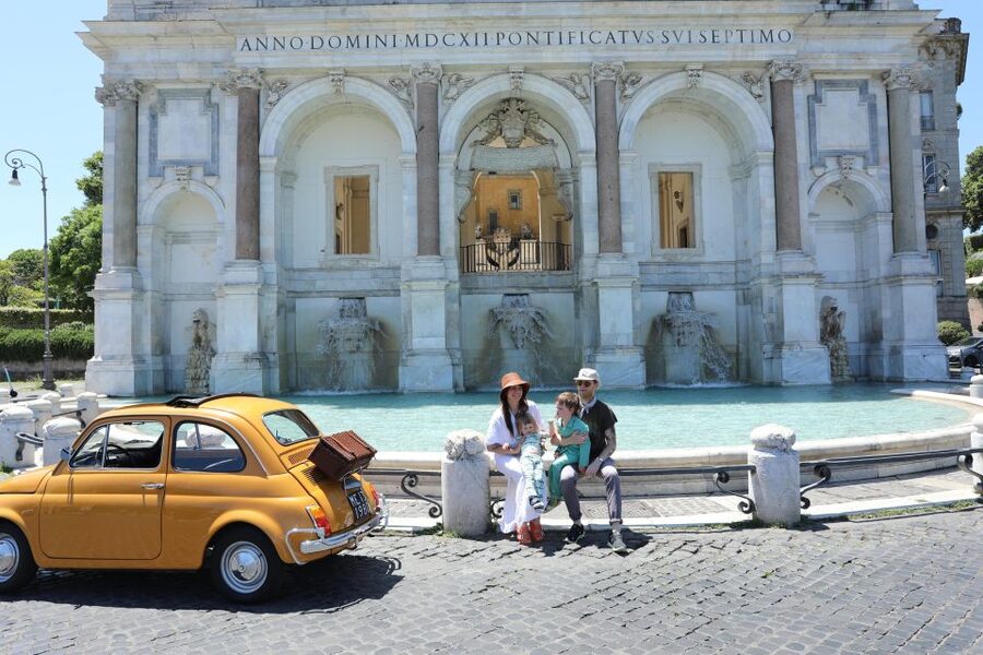 Rome: Fiat Cinquecento Vintage Photography Service - Orange Garden views and the quieter side of Rome