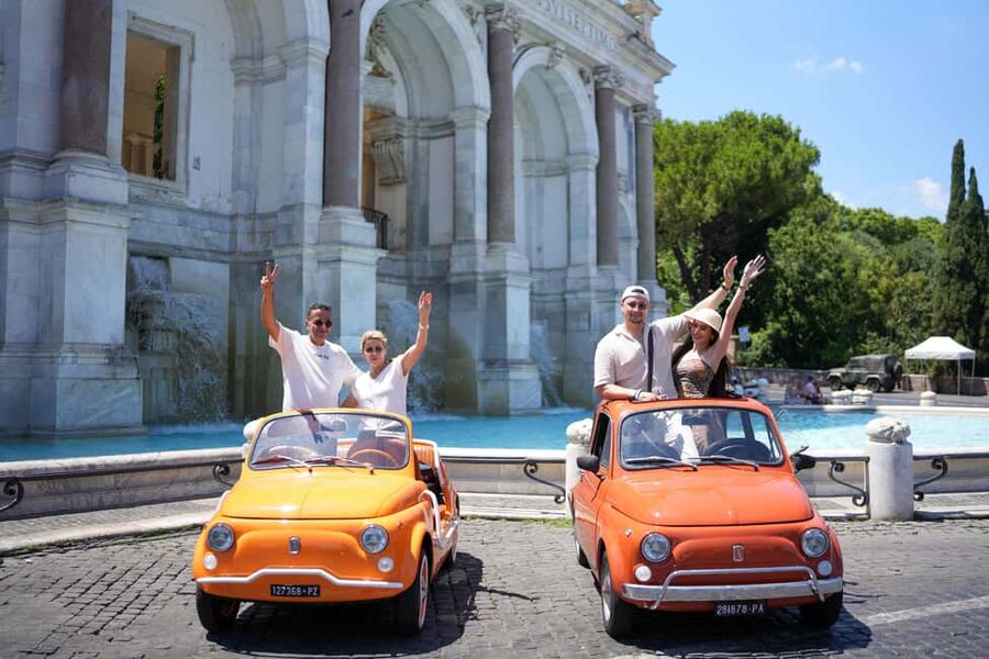 Rome: Photoshoot Service with Vintage Fiat 500 - Passing Circus Maximus and Reaching the Orange Garden