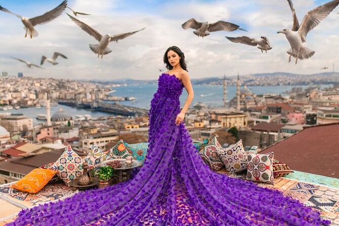 Rooftop Flying Dress Photo Shoot in Istanbul - What happens at the Süleymaniye meeting point