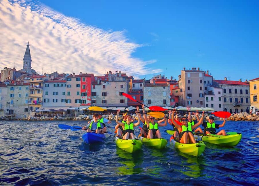 Rovinj-Amazing kayak tour &snorkeling &free drink &photos - Starting near the big green trampoline