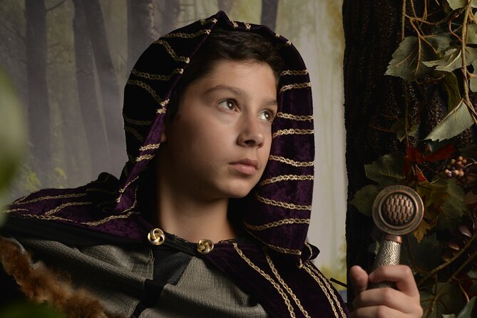 Witch Costume Photo Shoot - Olde Salem Village theatrical set - Choosing a costume from more than 400 options