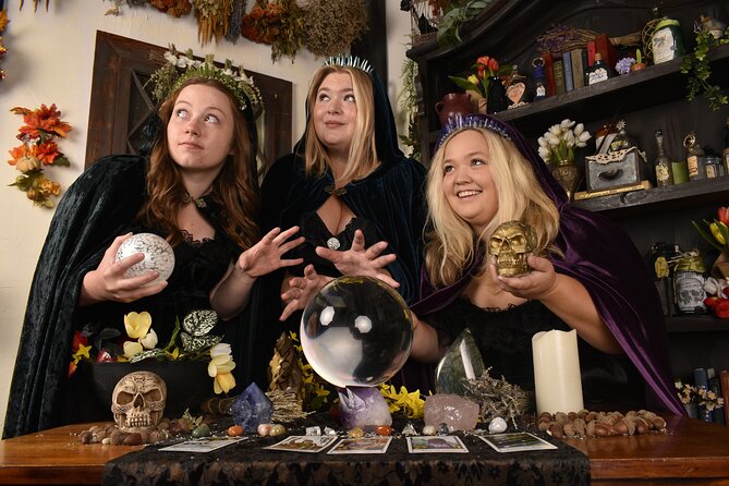 Witch Costume Photo Shoot - Witch Cottage theatrical set - Choosing a Witch or Wizard Costume